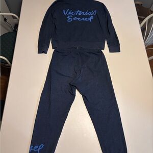 Victoria's Secret navy angle Set with Blue Script (small top xs bottom)